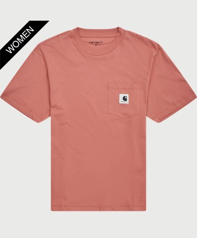 Carhartt WIP Women T-shirts W SS POCKET T-SHIRT I030793 Lyserød